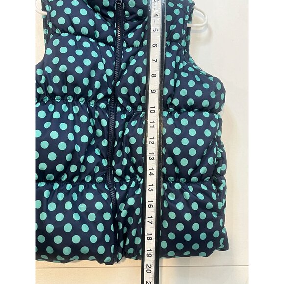 Old Navy Girls Blue Polka Dot Puffer Vest Size 8 | Frost Free Winter Layer - Picture 9 of 16